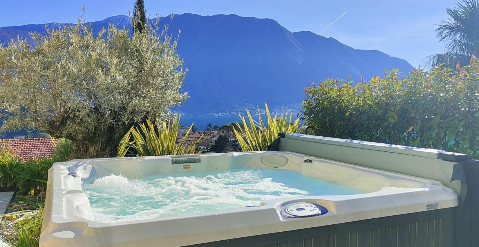 Magic Garden With Jacuzzi-Pool And Luxury Lake Como View Ленно Екстер'єр фото